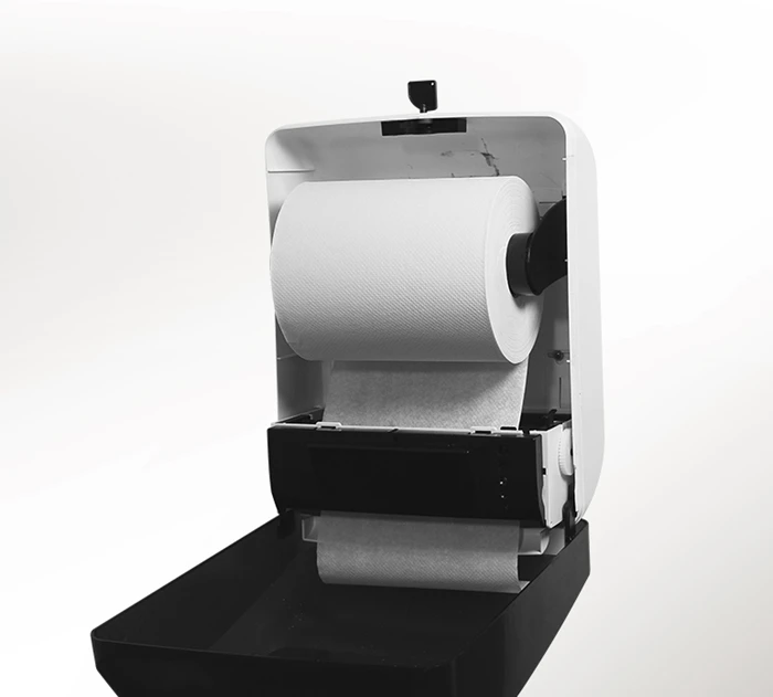 Wall mounted ABS plastic white black toilet automatic sensor paper tissue dispenser