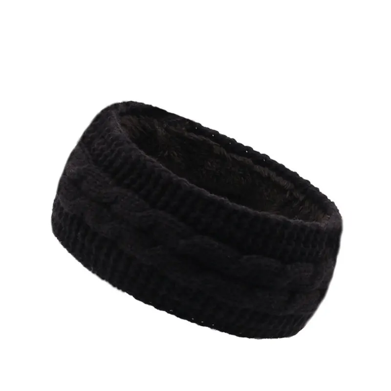 Fur Braid Head Bands Crochet Knitted Headband Winter Wool Hairbands