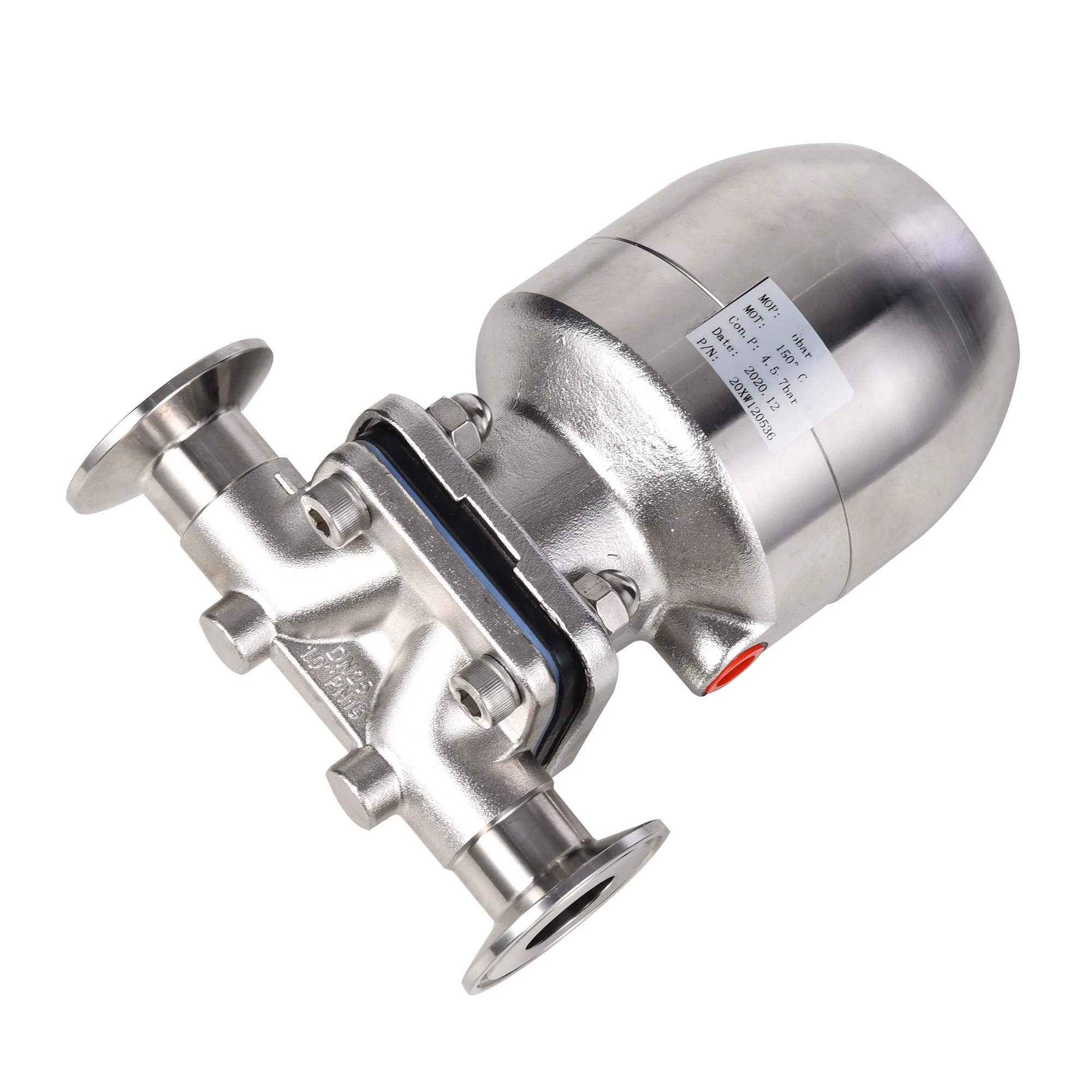 Food Grade Sanitary Chemical beverage medical Industrial Mini Type Pneumatic Stainless Steel Diaphragm Valve
