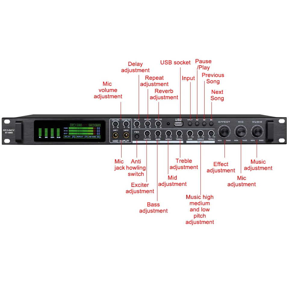 STABCL  Professional Audio Speaker Management System Dsp Digital Audio Processor
