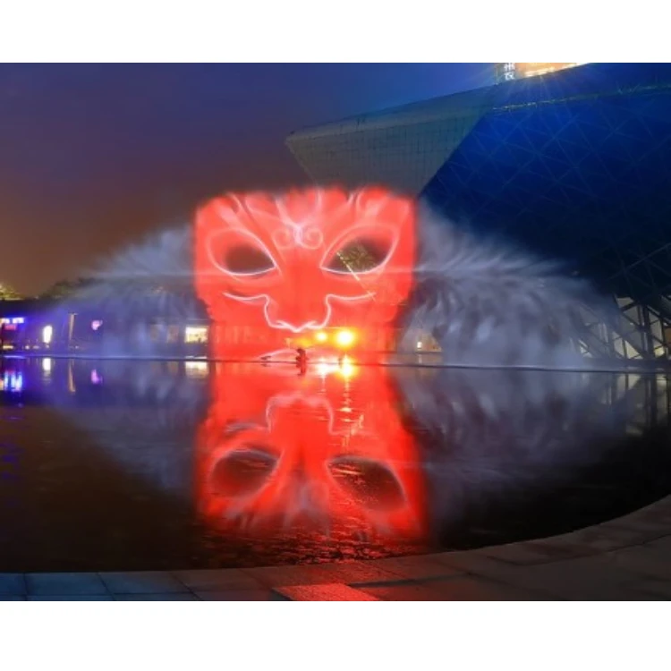 Modern Design Water Screen Movie Fountain Musical Dancing Fountain with Colorful Lights