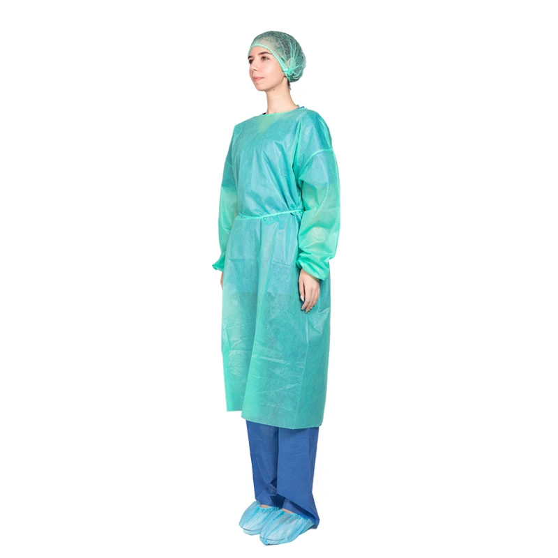 20gsm 25gsm 30gsm 35gsm PP Isolation Gown Polypropylene Long Sleeve Doctor Disposal Medical Gowns