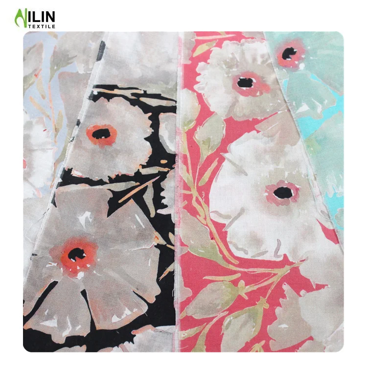 shiny soft printed lightweight wholesale floral woven 100 rayon fabric for dress