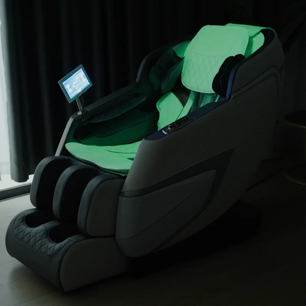 Стул флуоресцентный 3d Массажер для дивана 4d Электрический 2024 массажный стул для всего тела 8d с нулевой гравитацией