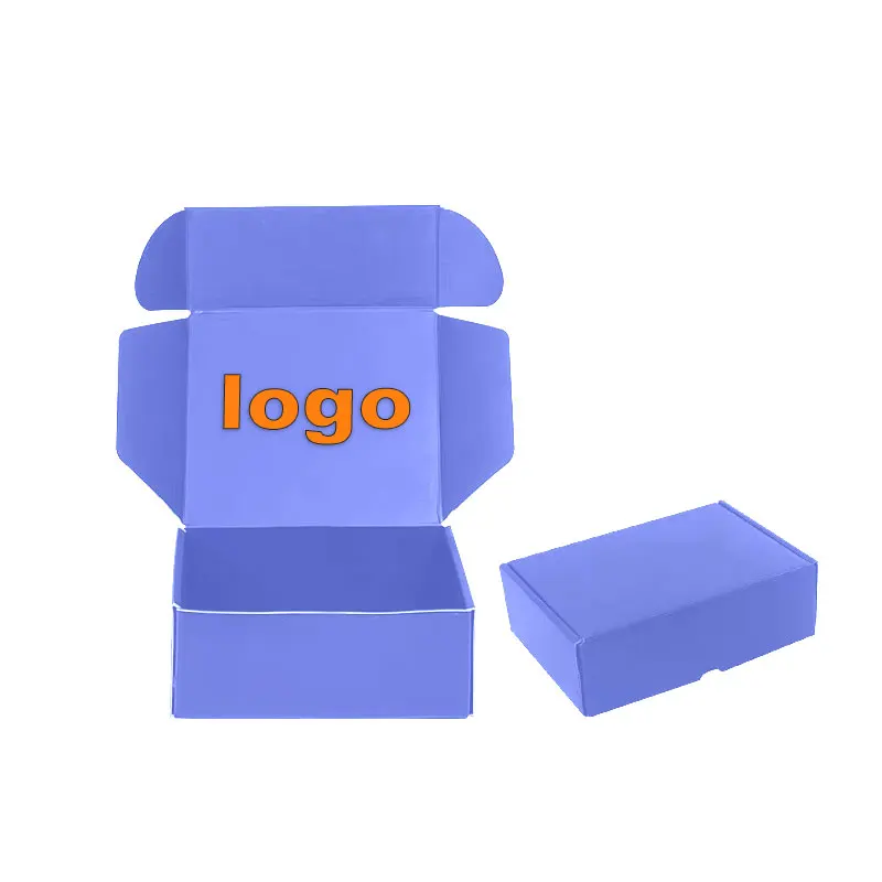 
Tuck Top 7X5X3 Custom Logo Shipping Cardboard Small Packaging Mailer Box Purple 