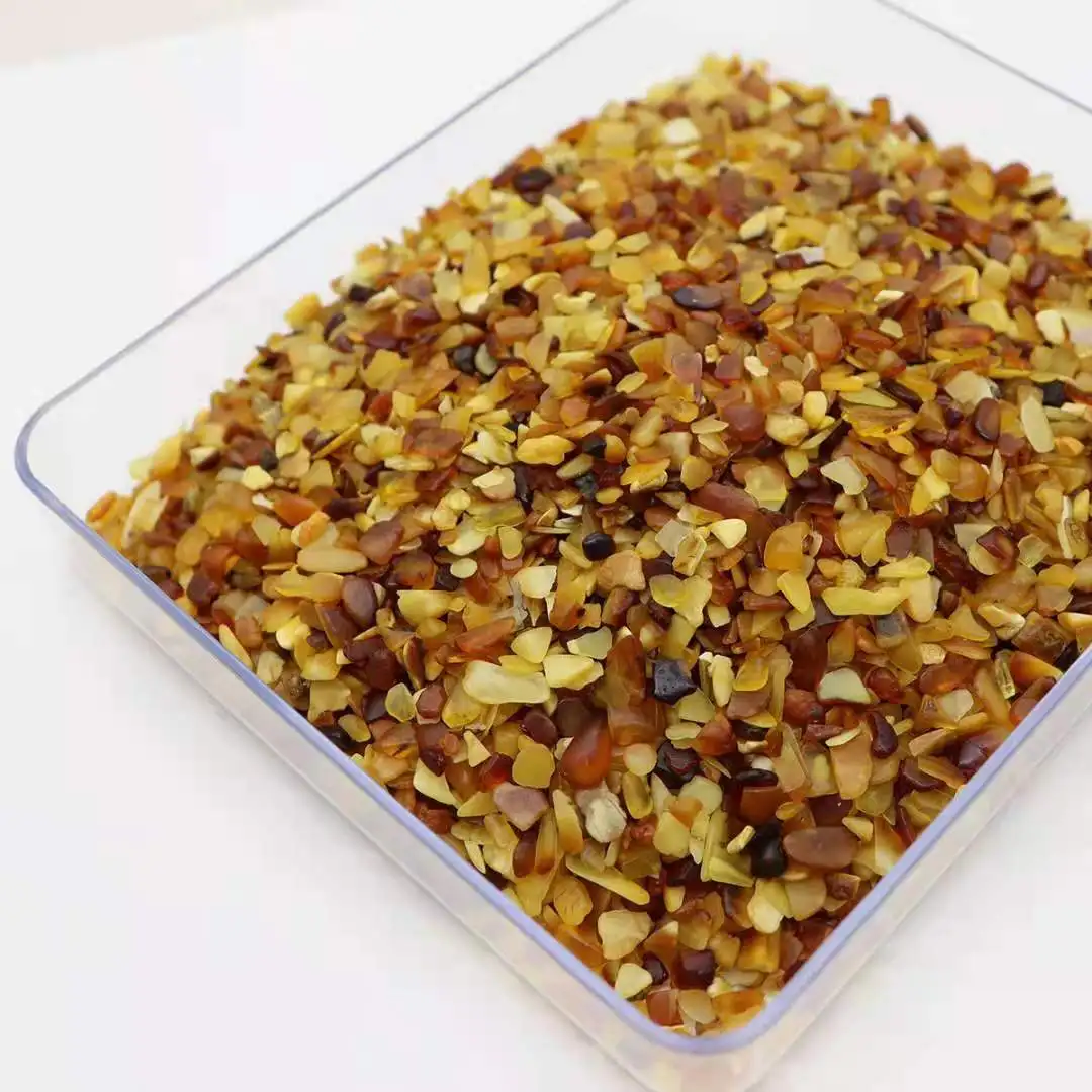 
Natural gemstone Amber tumbling stone Broken crystals for handicraft home decoration Garden stone 