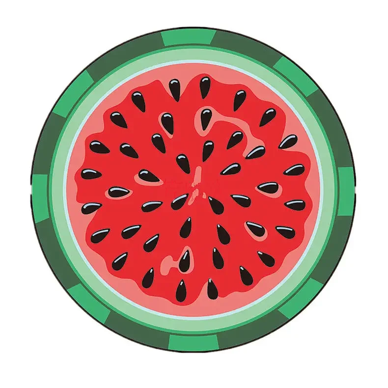 Custom Funny Pattern Color Fruit Round Beach Towel Quick Dry Towel