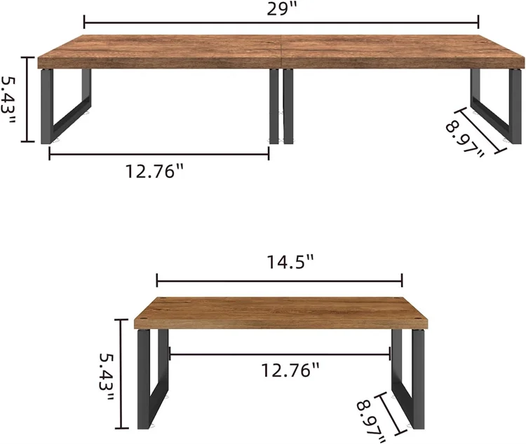 Monitor Stand Riser, Wood Desk Storage Organizer for Office Laptop, Computer