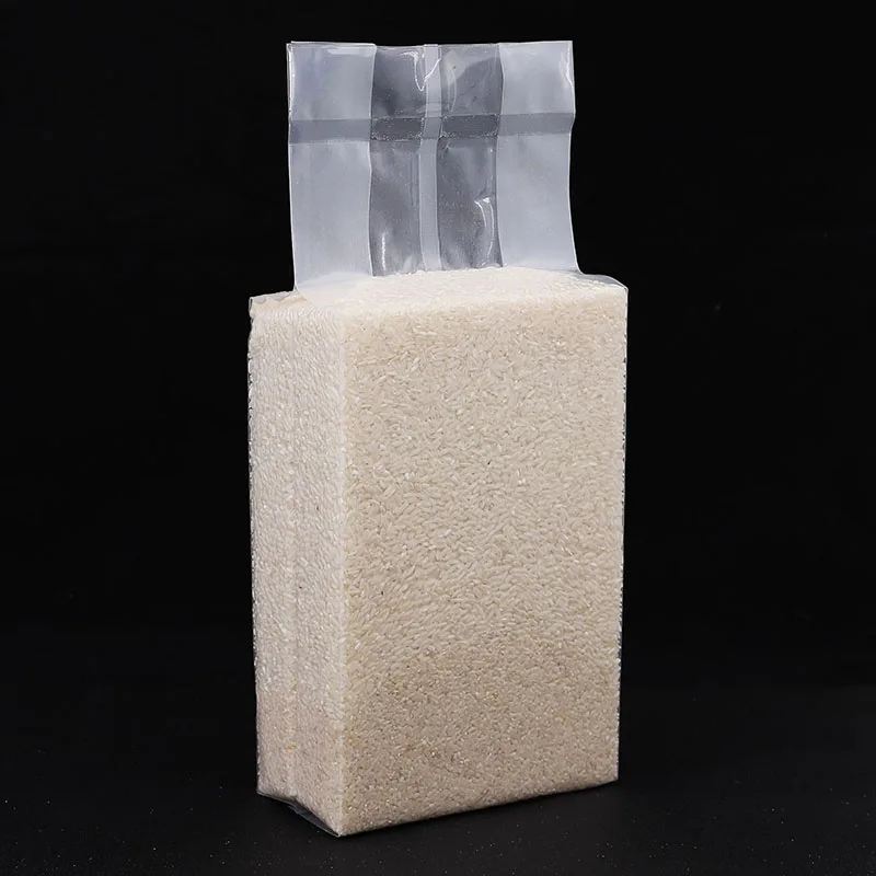 Rice of Bags with Handle Custom Rice Vacuum Packaging Plastic Packing 5kg 10kg 15kg PE Agriculture Heat Seal Gravure Printing