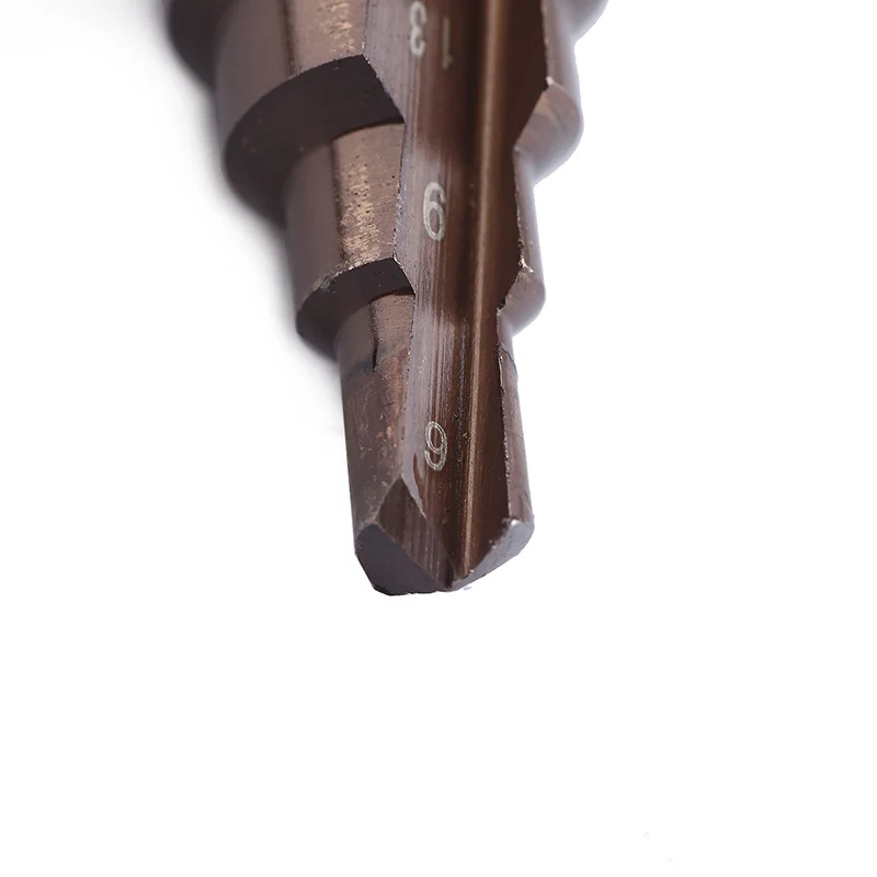 HSS M35 4-12-22-32mm Step Cobalt Triangle  Handle Straight Grooved Step Drill Bits For Sheet Metal Drilling for suppliers