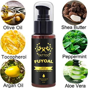 Custom Private Label Tattoo Aftercare Kit for Body Art Includes Brightener Soap Gel and Lotion Balm Cream