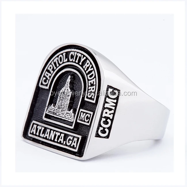 2012 super quality factory stainless steel mens custom signet ring with personalized logo