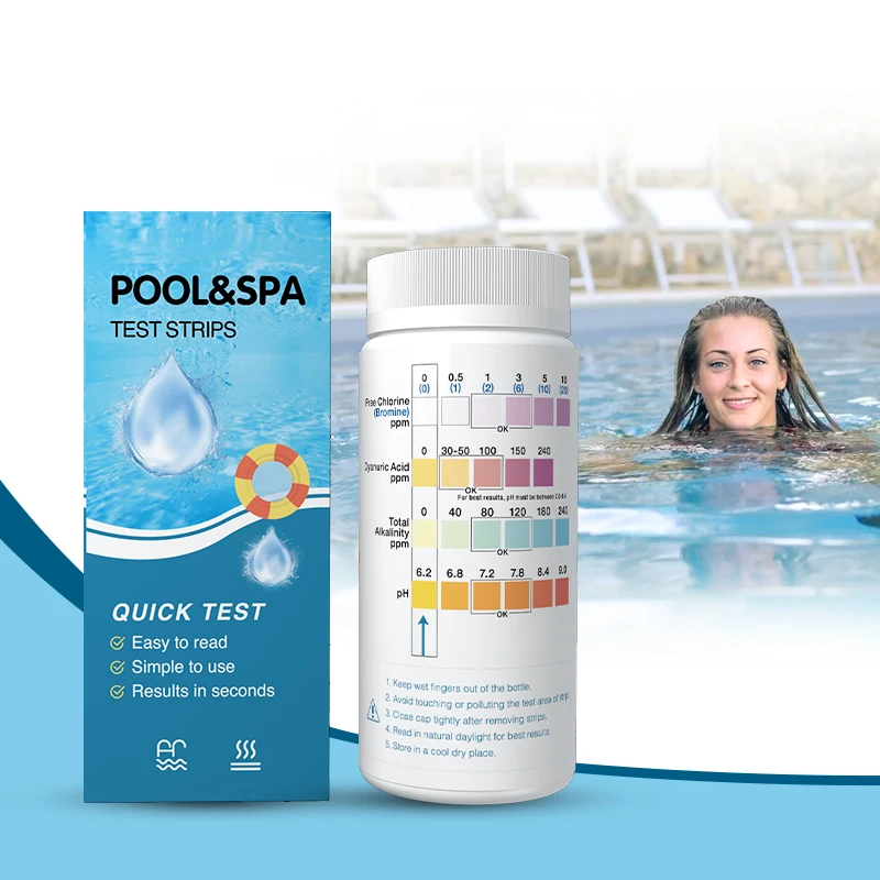 4 in 1 Water Quality Test Strip Accessory for Ice Bathtub and Swimming Pool Essential for Optimal Water Quality Checks