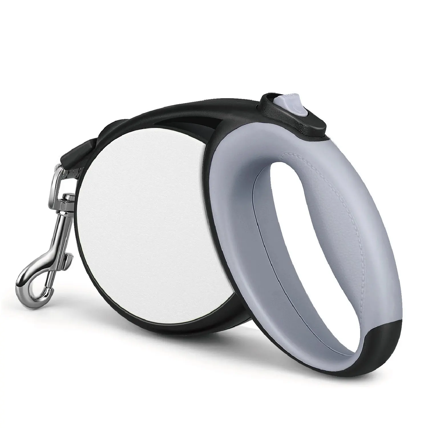 Retractable Dog Leash for Large Dogs Up to 110lbs Tangle-Free Strong Reflective Nylon Tape with Anti-Slip Handle One-