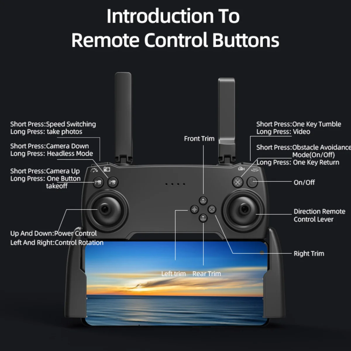 Custom beginner drone four side obstacle avoidance indoor hover optical flow drone with 8k camera dual rc drones