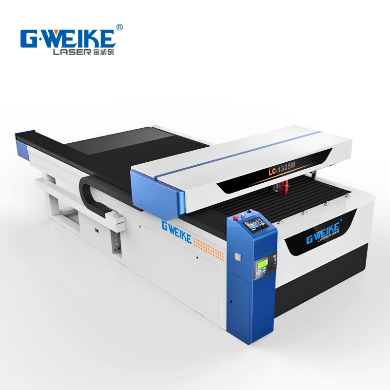 5% discount GWEIKE 280W 300W LC1325M wood 20mm acrylic plywood steel laser cutter co2 laser cutting machine