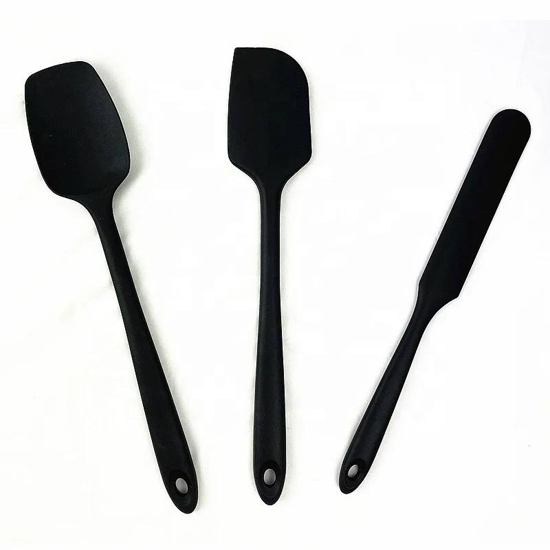 Big size silicone spatula set of 3 pieces baking spatula set silicone kitchenware set of spatula for 3 pieces