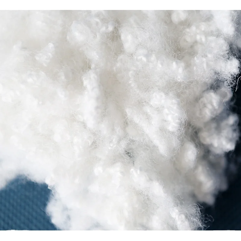 wholesale pillow stuffing ECO Recycled 15D 7D 3D Congujate Hollow Siliconized Fiber