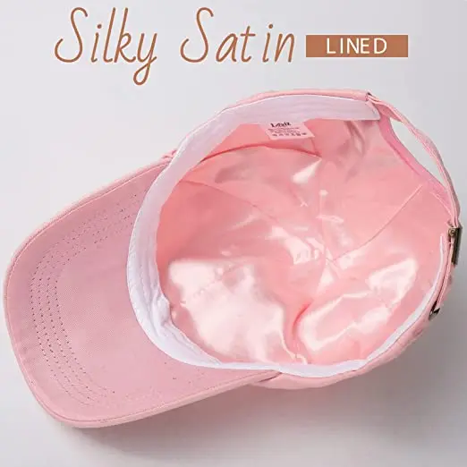 Belief cap Satin Lined Baseball Cap Combats Frizzy Hair Adjustable Dad Hat