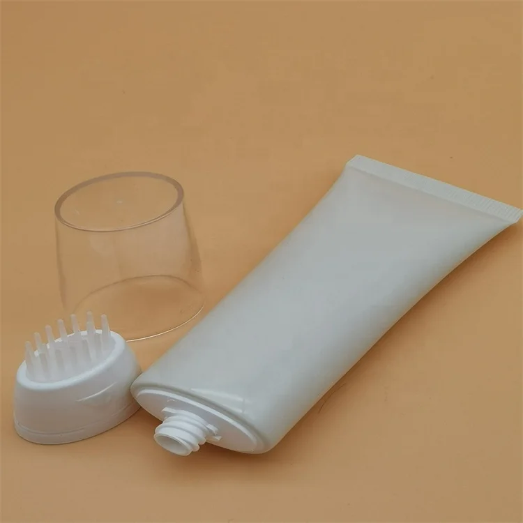 40ml plastic brush hair comb care tube packaging for scalp care & hair dye