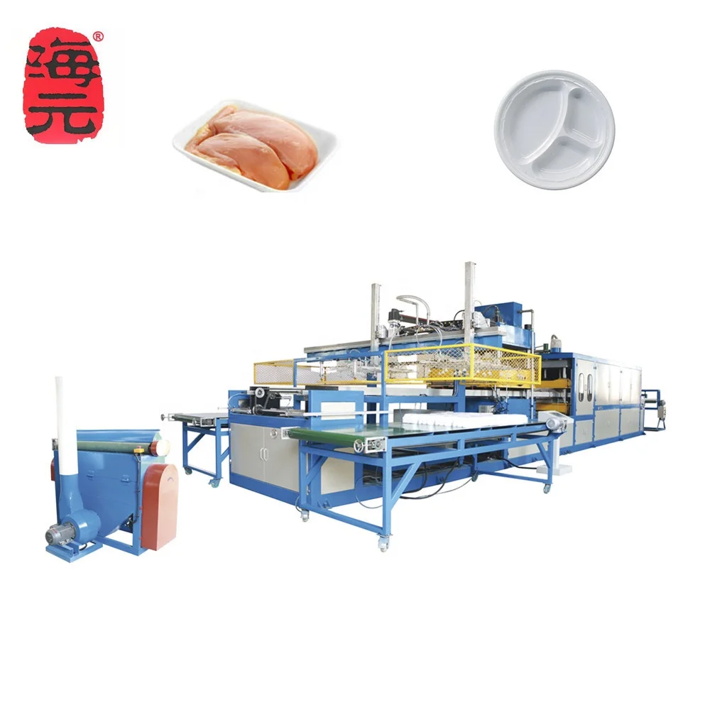 
PS foam disposable plastic vacuum forming making machine for pizza box 