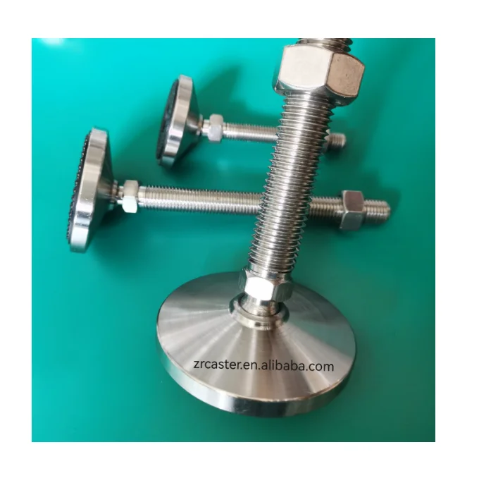 SS High Load Adjustable Support Foot D50/60 M10 3/8 1/2-13 Threads Leveling Mounts Furniture Legs Machine Swivel Leveling Feet