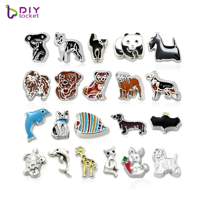 Wholesale Mix Style Cute Floating Locket Animal Charm For Floating Locket pendant