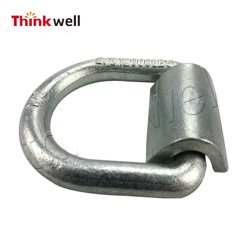 Thinkwell Hot Sale Forged Carbon Steel D Ring with Weldable Bracket Galvanized Finish