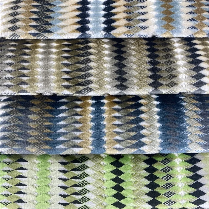 high quality knitting fabric cut knitted velvet Turkey sofa fabric