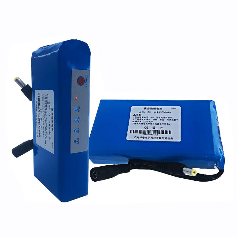 Deep cycle Rechargeable 12V lithium ion batteries pack  12V for solar street light battery E-bike Camera Monitoring
