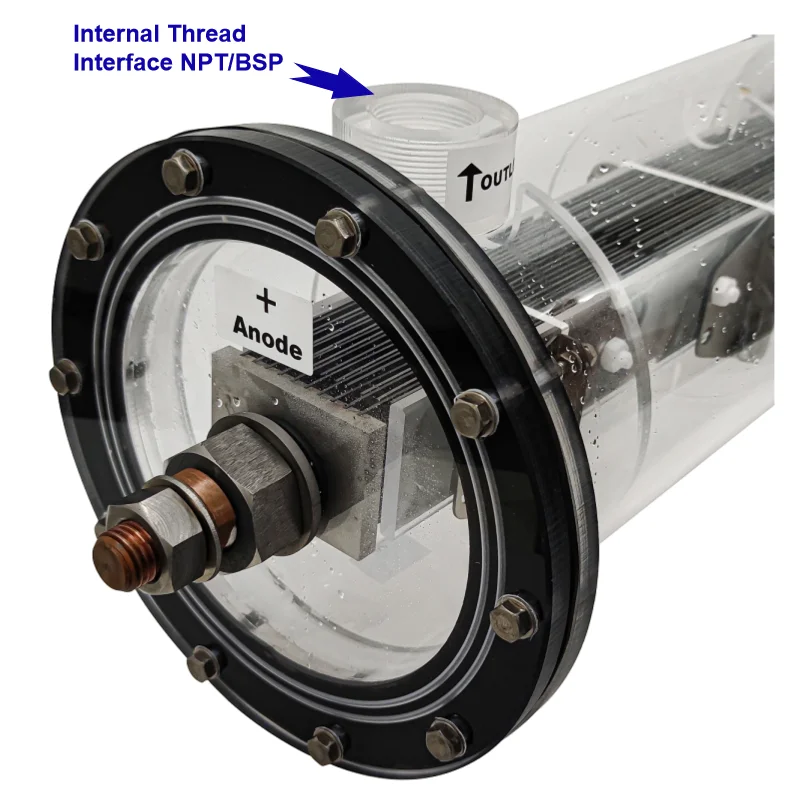 Titanium Base Brine Electrolyzer Salt Water Electrolyzer Sodium Hypochlorite Generator Electrolysis Electrode Electrolytic Cell