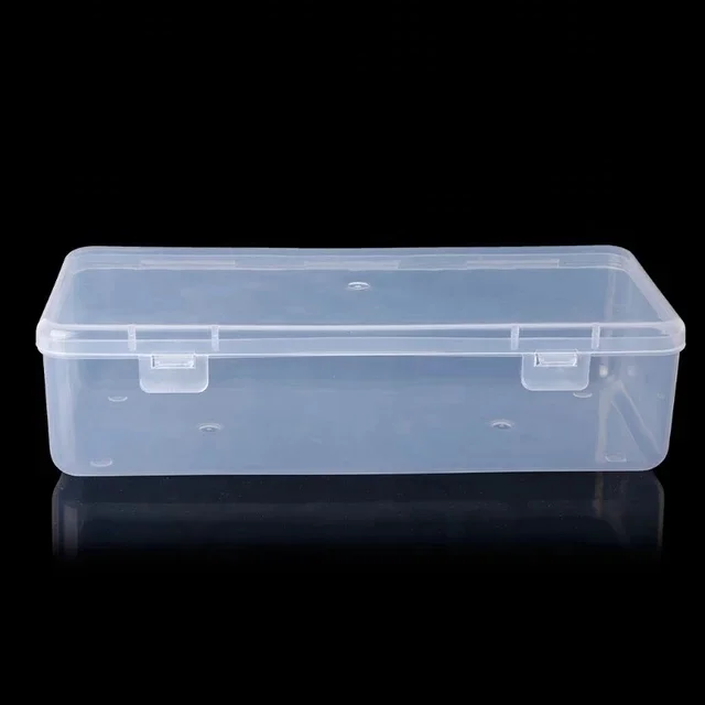 Rectangular Empty PP Material Clear Plastic Packaging Box Storage Tools Pins Nails Screws Case