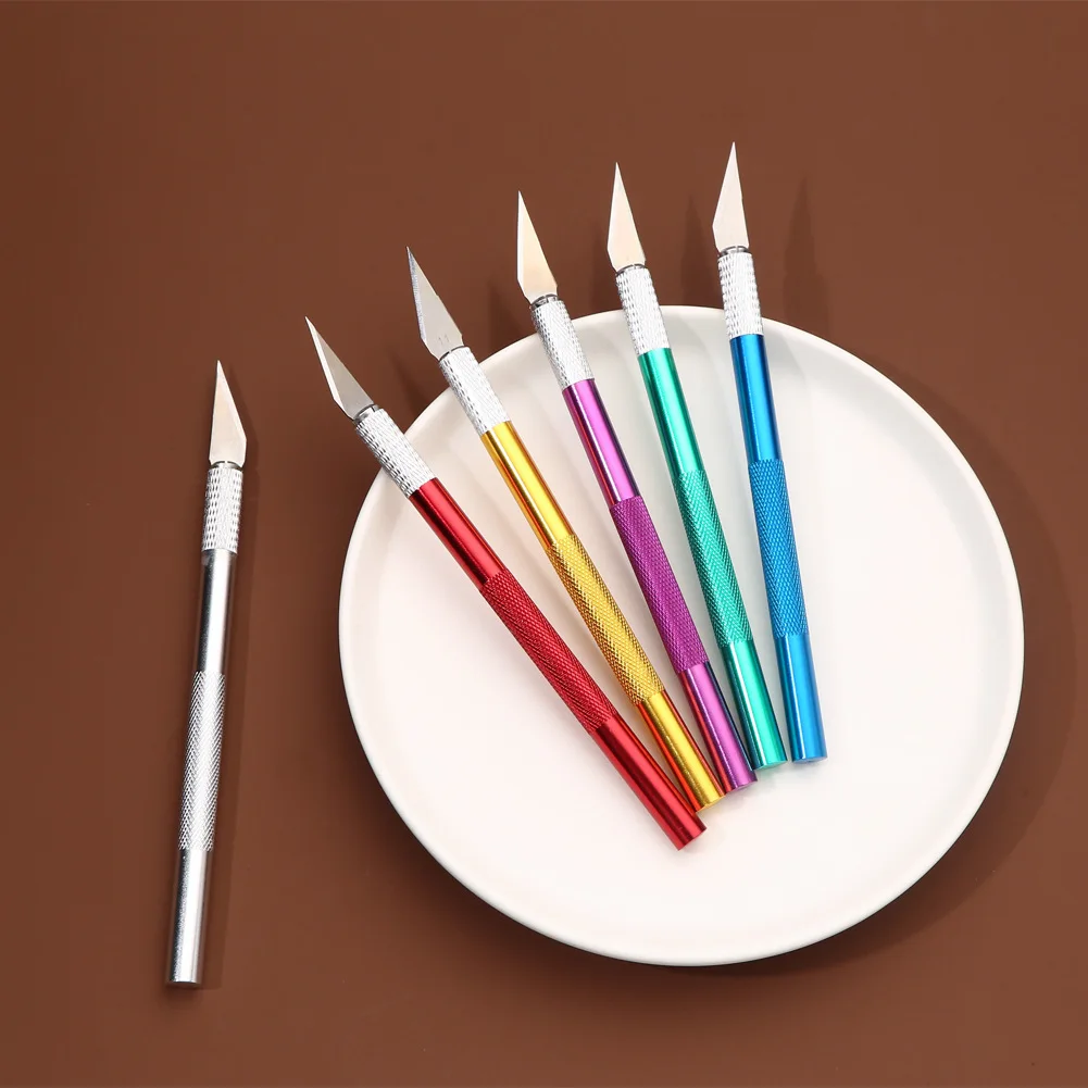 2022 Professional 6 In 1 Nail blades Engraving craft slices Nail accessories knife 3D Nail art acrylic cutting tool For Manicure