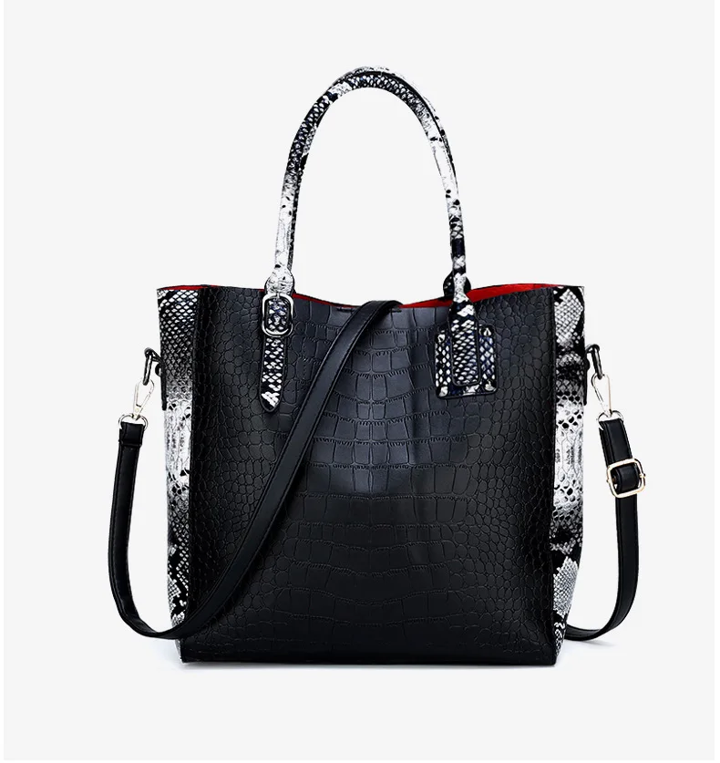 Bolsos alligator PU leather handbag set Personality Ladies Messenger shoulder bags Custom Logo hand bag set