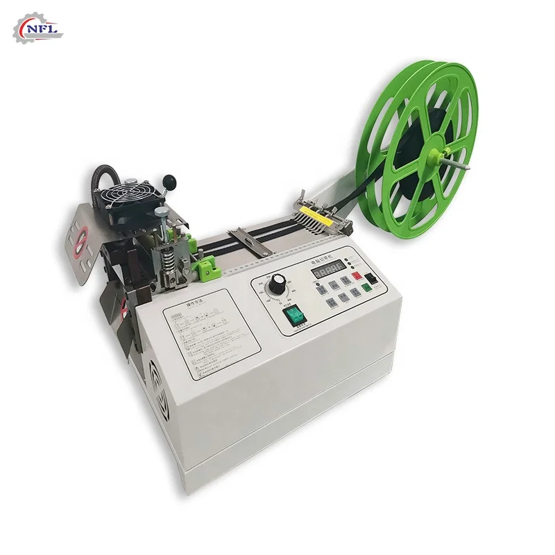 Automatic Cutting Machine Belt Ribbon Round Rope Webbing Belt Elastic Woven Heat Shrink Tubing Tape Cutting Machine