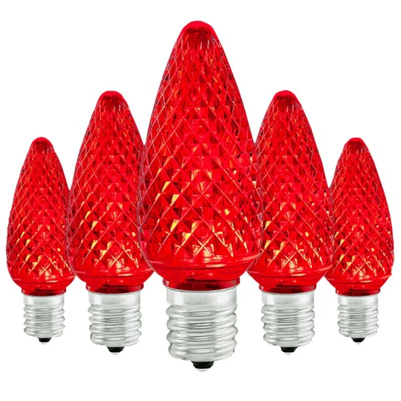 
Wholesale high quality commercial lighting strawberry surface waterproof warm white C9 bulb led Christmas lights 