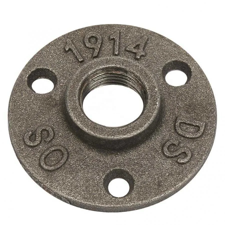10Pcs Aluminum Alloy/Cast Iron 3 Holes 65mm DN15 Flange Pipe Base Thread Floor Flange Iron Cast Retro Faucet Flange Casting 1/2