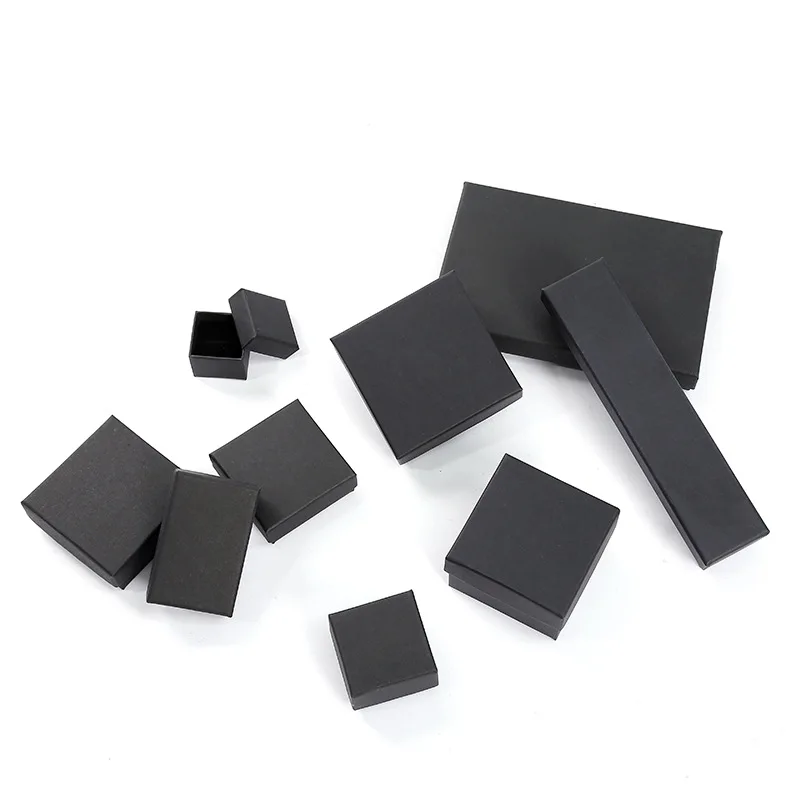 Creative black kraft jewelry box watch necklace ring jewelry box retro holiday gift box for packaging