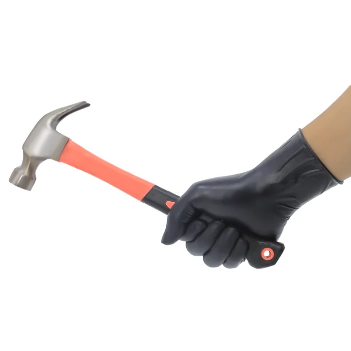 Black Nitrile Gloves Purism Factory Wholesale EN374  CE EN388 Industrial Grade Anti-Chemical  Safety Glove