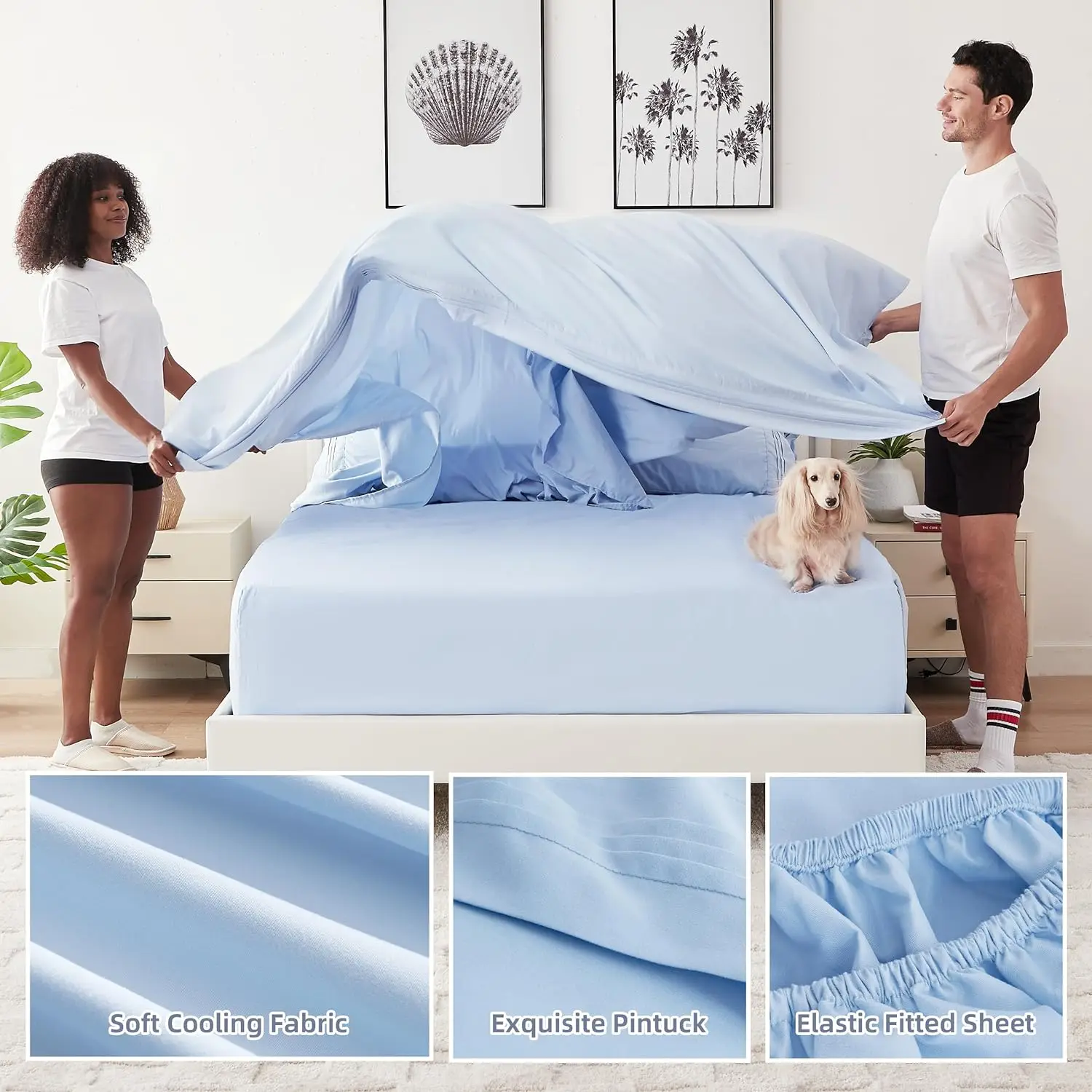 Комплект постельного белья из хлопка и 4 шт.