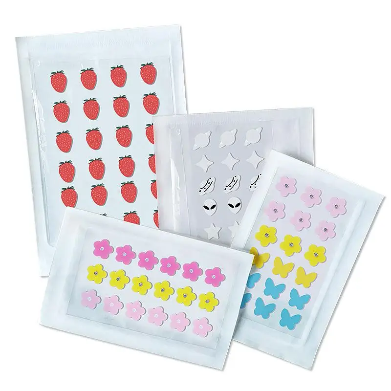 Private Label Box Skin Care Easy Peel 36 Patches Star Heart Face Hydrocolloid Acne Pimple Patch for Face