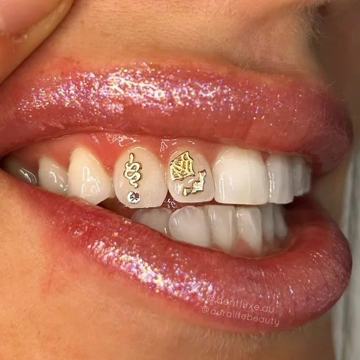 18K Gold Tooth gems dental lead free tooth gem jewelry 14k 18k Yellow gold tooth gems kit