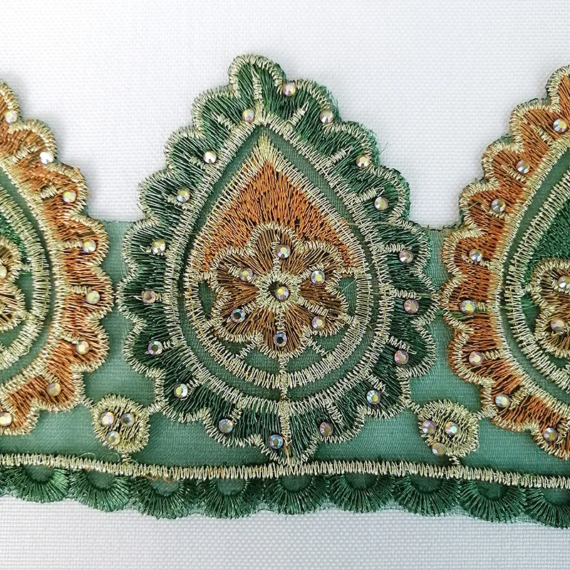 Китайская Фабрика многоцветный кружевной отделкой хлопковые, кружевные, горячий способ связанный камни Шантильи ресниц кружевной отделкой