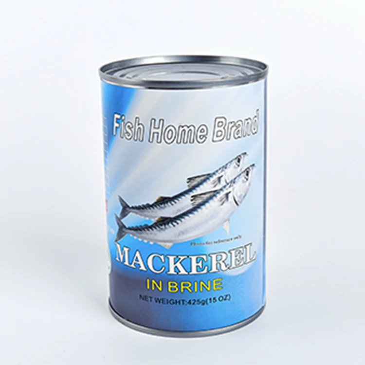 Best Selling Canned Seafood Fillets of Mackerel Fish in Brine 425g