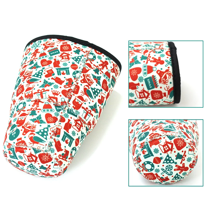 Logo Print Insulated Hot Iced Coffee Sleeve Holder Reusable Custom Neoprene Coffee Cup Sleeve