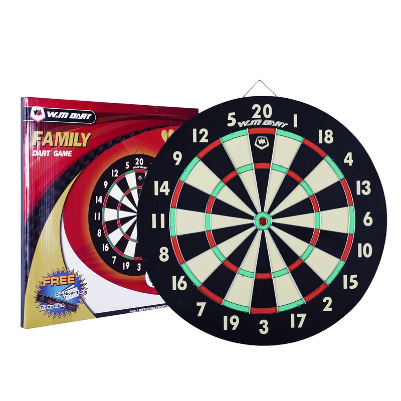Win.max Paper Dartboard 18' 2-in-1 Dart Board Game Set with Six Included Steel Tip Darts Room Game Easy to Use