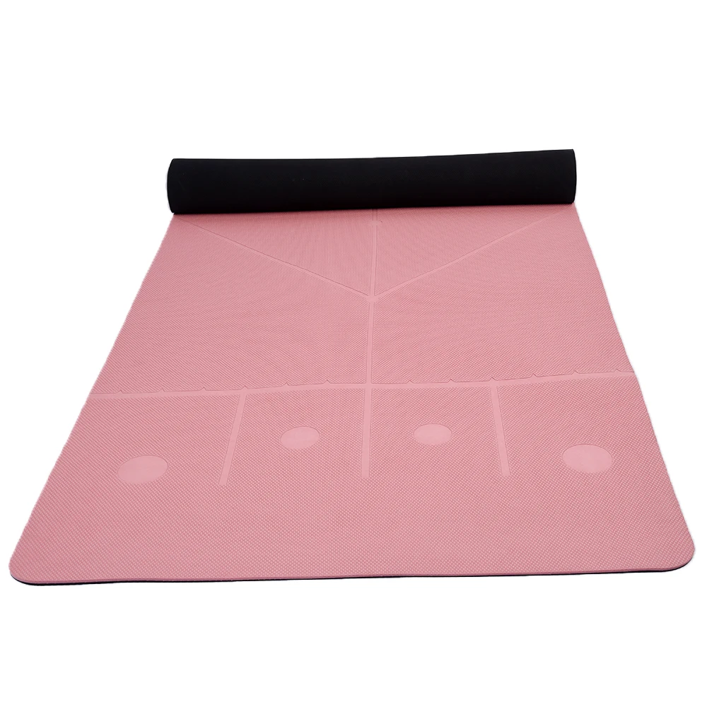 
2020 New Arrival Eco Friendly Non Slip TPE Yoga Mat, Body Alignment System, Natural Rubber Yoga Mat 