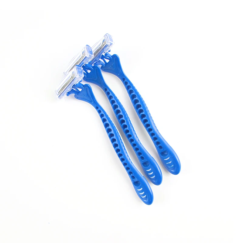 China Suppliers disposable razor Disposable Blades 3 blade shaving razor with rubber handle