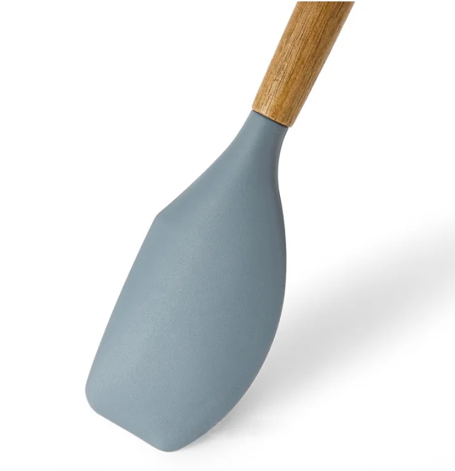 Zanhome Factory Price 4 Piece Kitchenware wood handle compact Silicone Convenient Wholesale Kitchen Cooking tools set