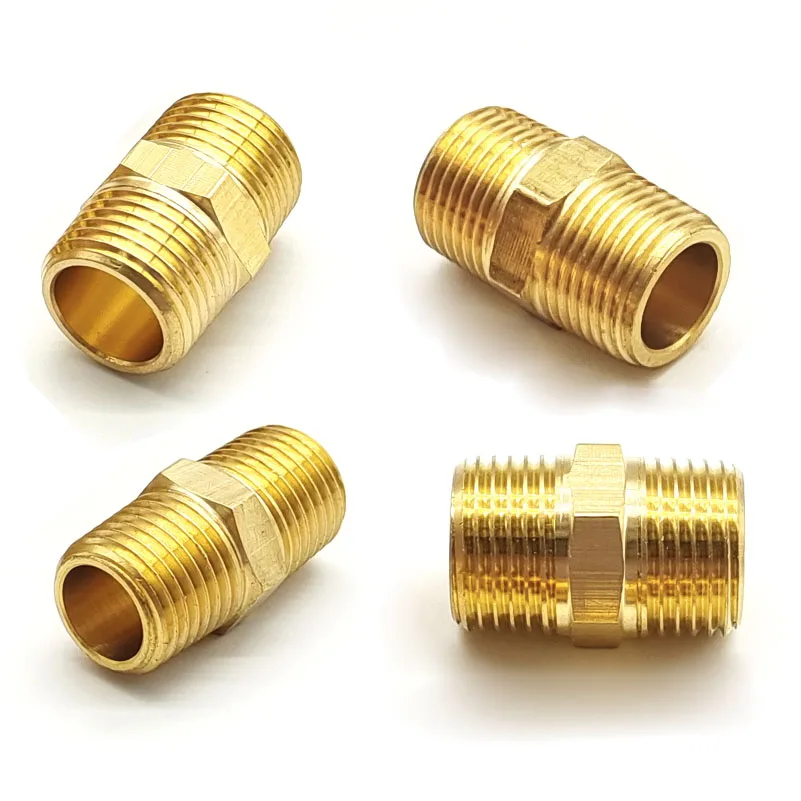 Male Nipple Couplings Straight Brass Pipe Fitting